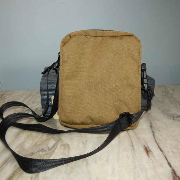 Ben Davis Waist, Shoulder Compartments Cross Body Bag Tan and Black - Picture 7 of 7